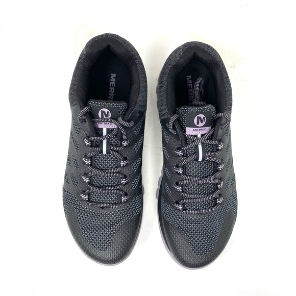 Merrell Womens Antora 2 Trail Running Shoe- Black/Shark WIDE - Picture 5 of 7
